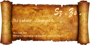 Szieber Zsanett névjegykártya