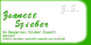 zsanett szieber business card